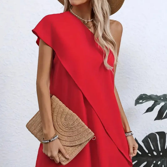 Ljetna moda: Ženska casual haljina s kratkim rukavima